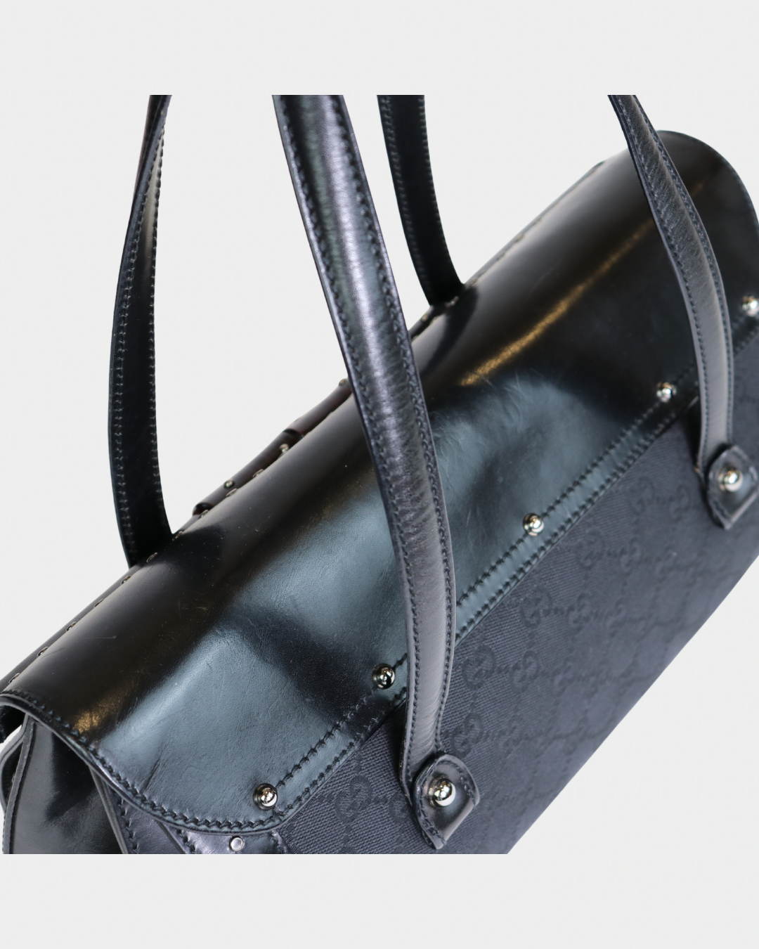 Gucci Studded Black Bamboo Bullet