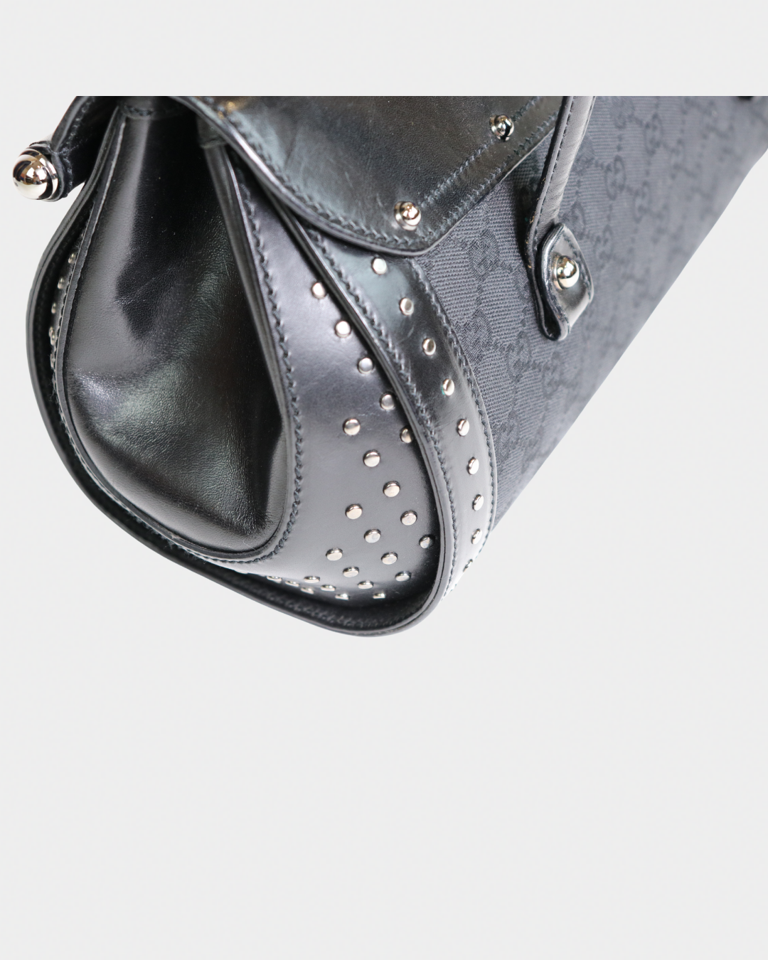 Gucci Studded Black Bamboo Bullet
