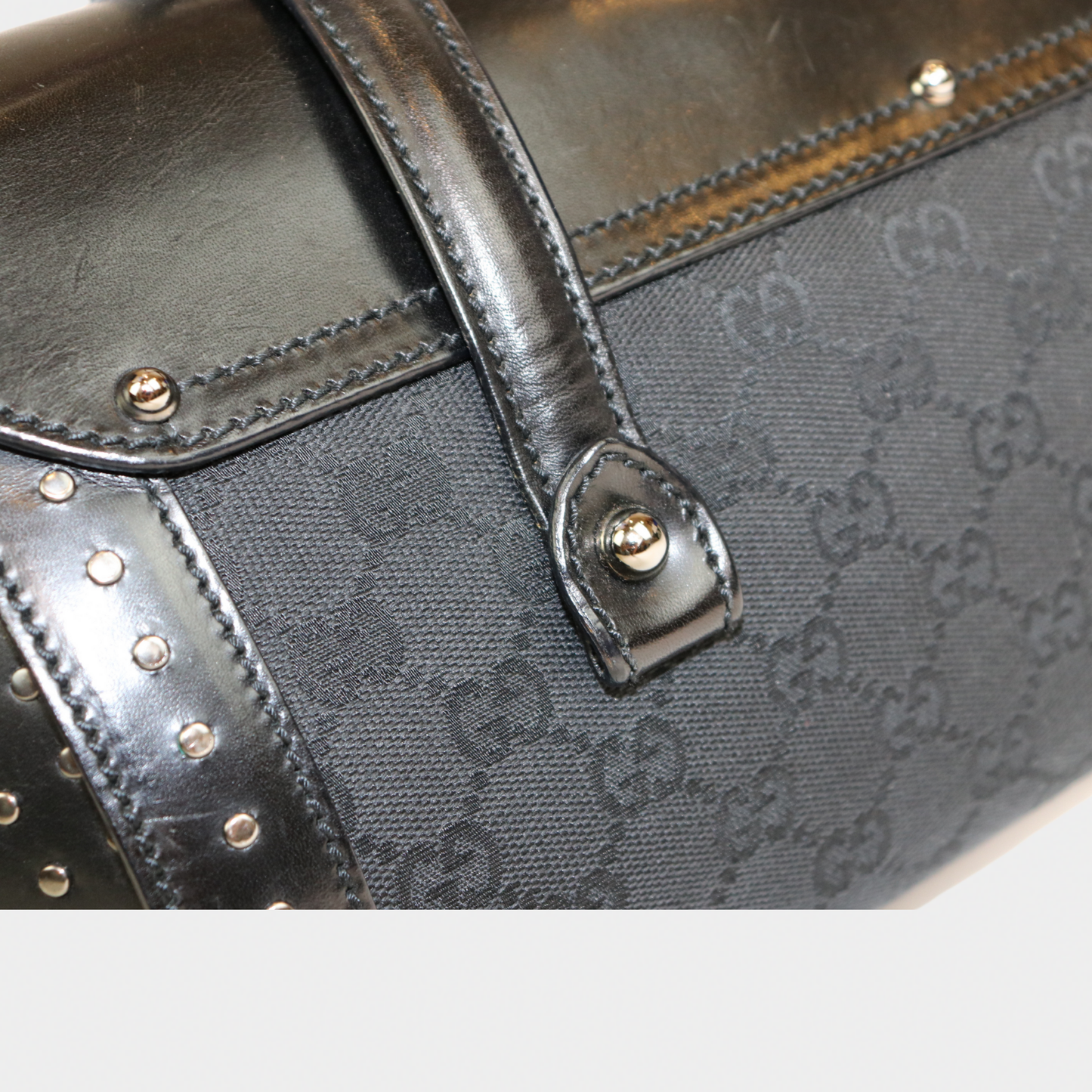 Gucci Studded Black Bamboo Bullet