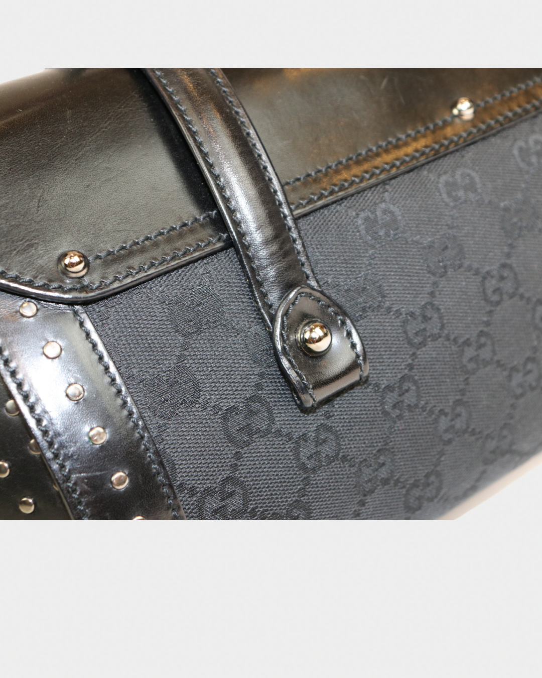 Gucci Studded Black Bamboo Bullet