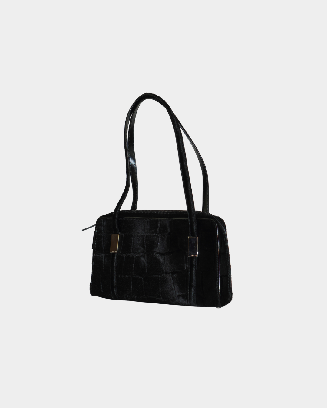 Gucci F/W 1996 By Tom Ford Croc Pattern Ponyhair Bag