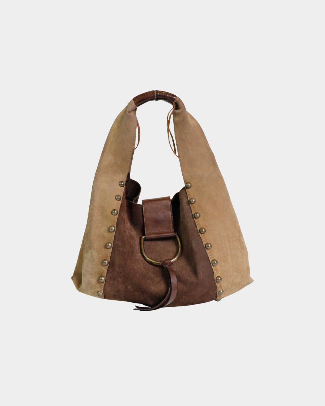 Dolce & Gabbana Suede Studded Hobo Bag