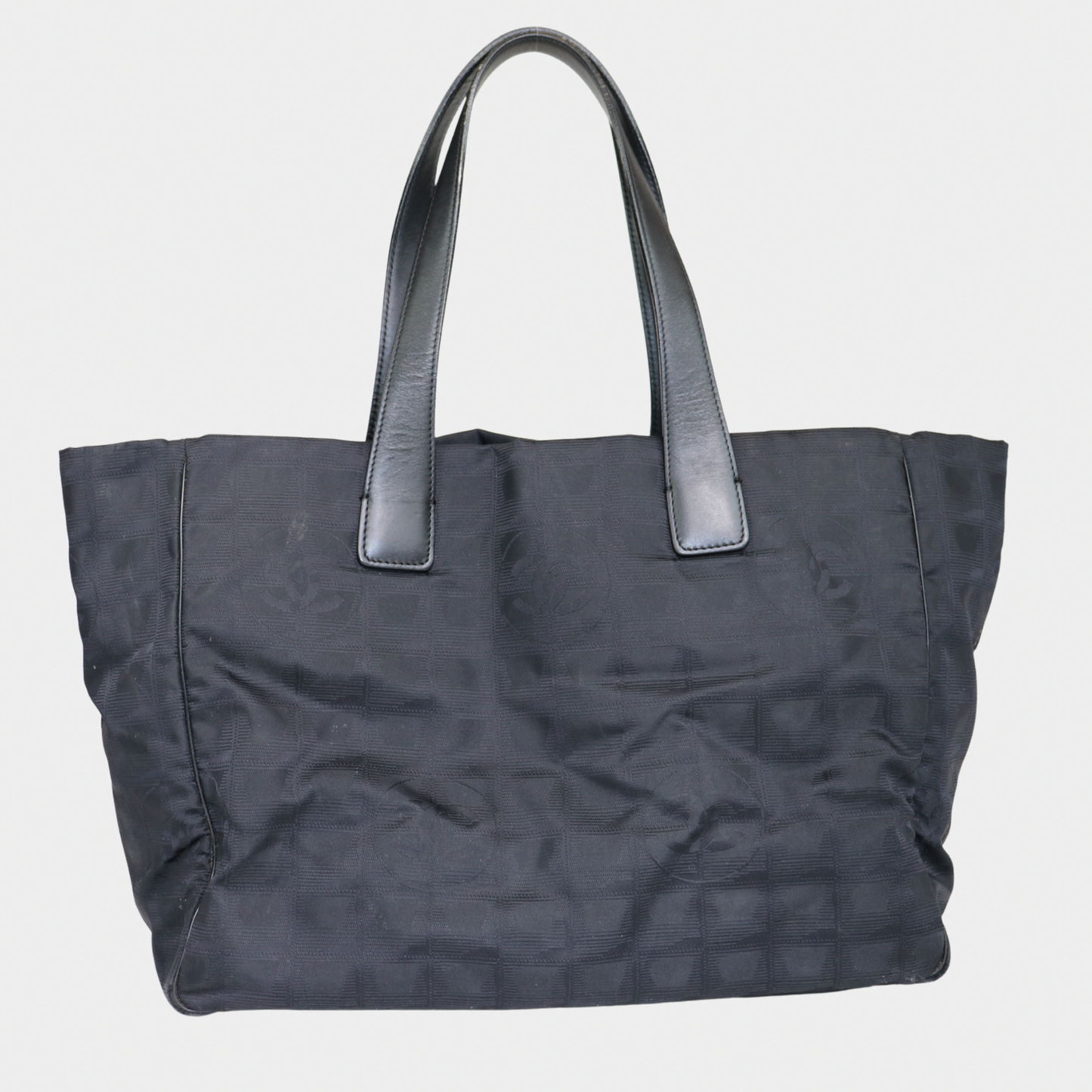 Chanel 2004 Black Travel Ligne Tote Bag