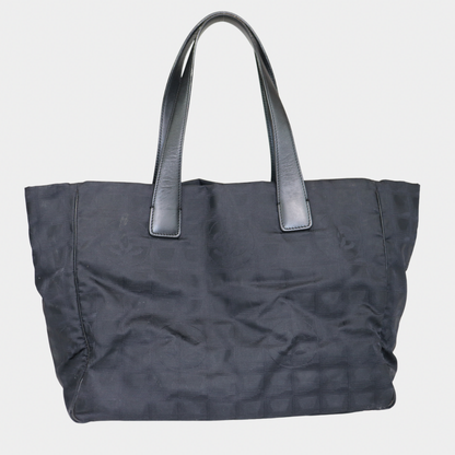 Chanel 2004 Black Travel Ligne Tote Bag