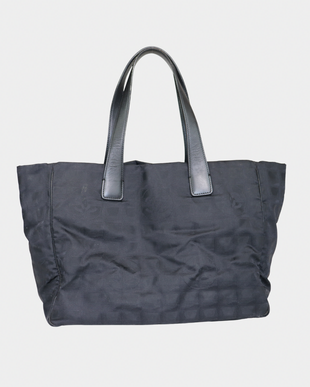 Chanel 2004 Black Travel Ligne Tote Bag