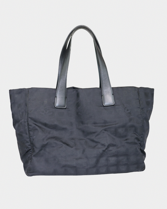 Chanel 2004 Black Travel Ligne Tote Bag