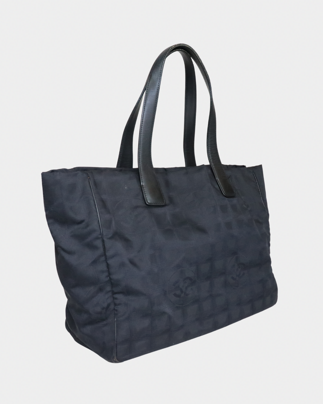 Chanel 2004 Black Travel Ligne Tote Bag