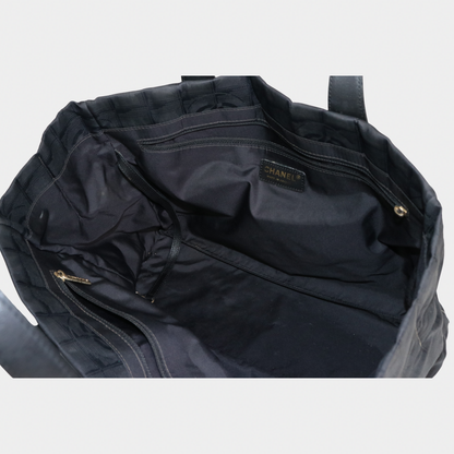 Chanel 2004 Black Travel Ligne Tote Bag