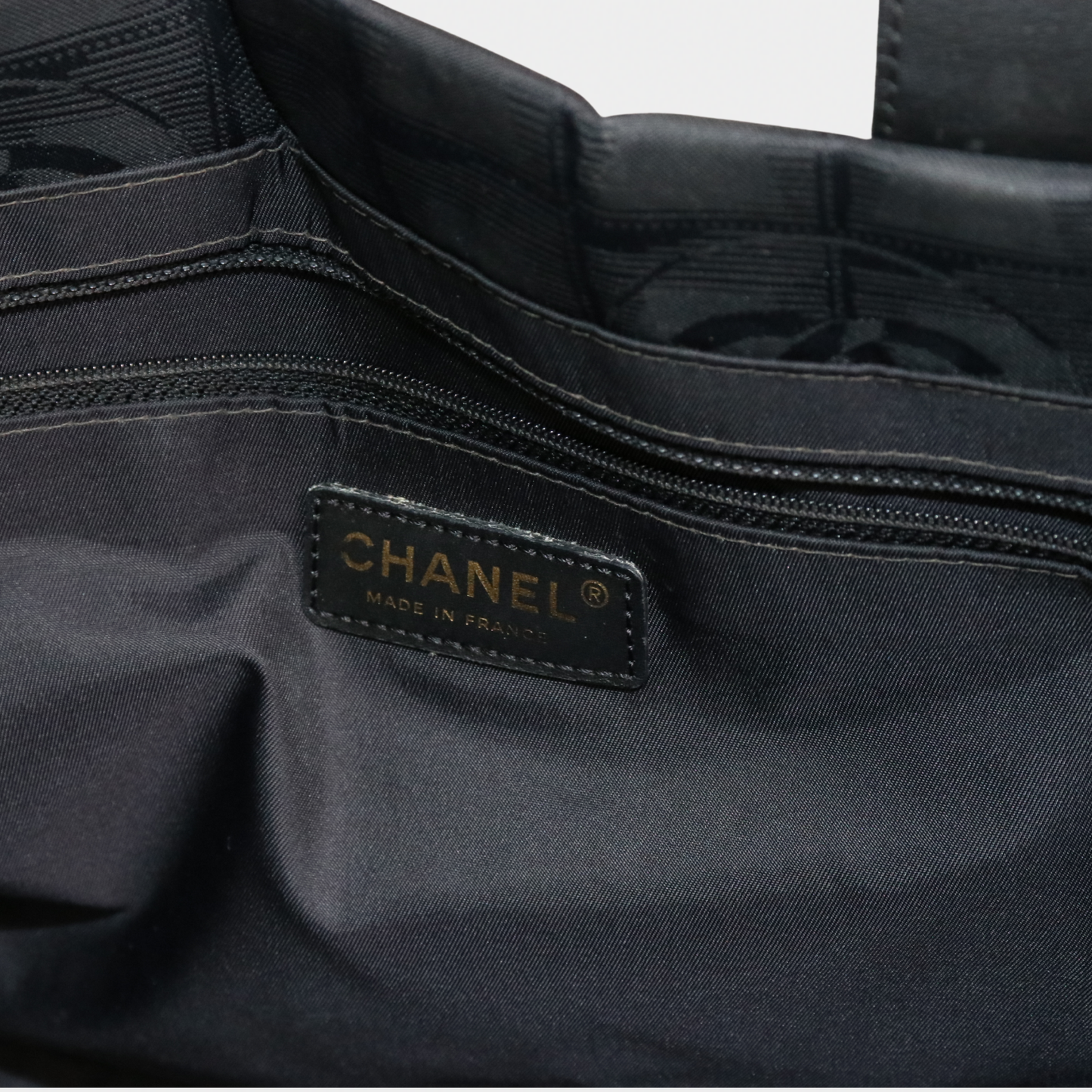 Chanel 2004 Black Travel Ligne Tote Bag