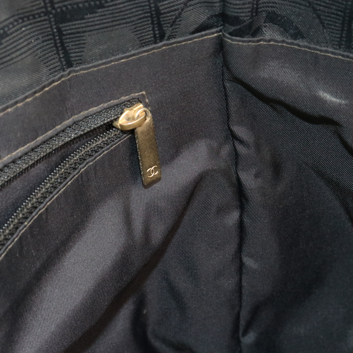 Chanel 2004 Black Travel Ligne Tote Bag