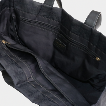 Chanel 2004 Black Travel Ligne Tote Bag