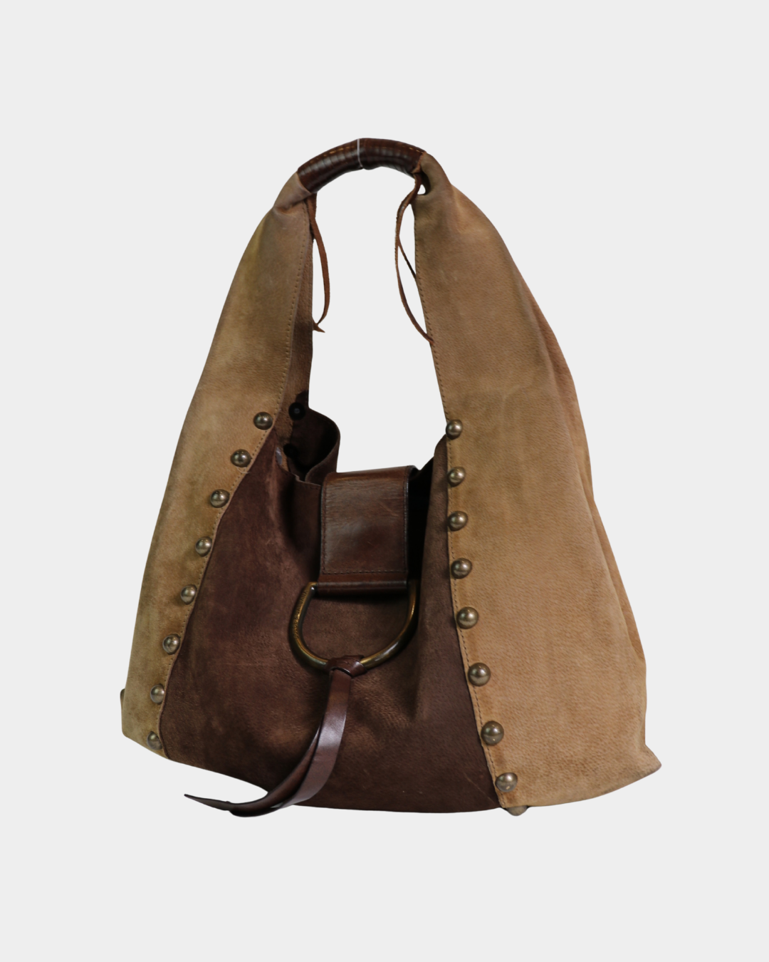 Dolce & Gabbana Suede Studded Hobo Bag