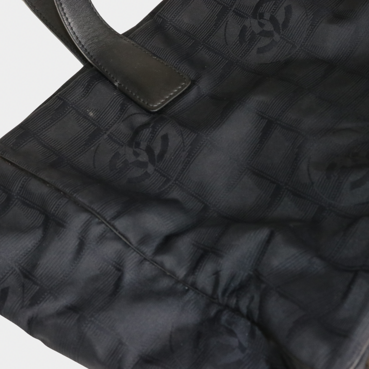 Chanel 2004 Black Travel Ligne Tote Bag