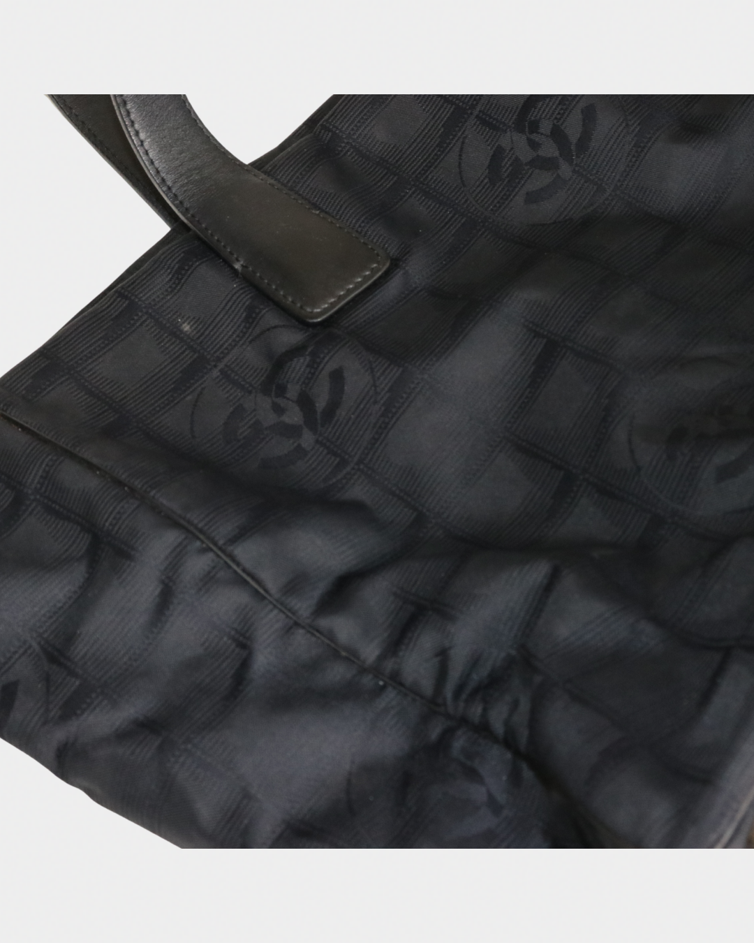 Chanel 2004 Black Travel Ligne Tote Bag
