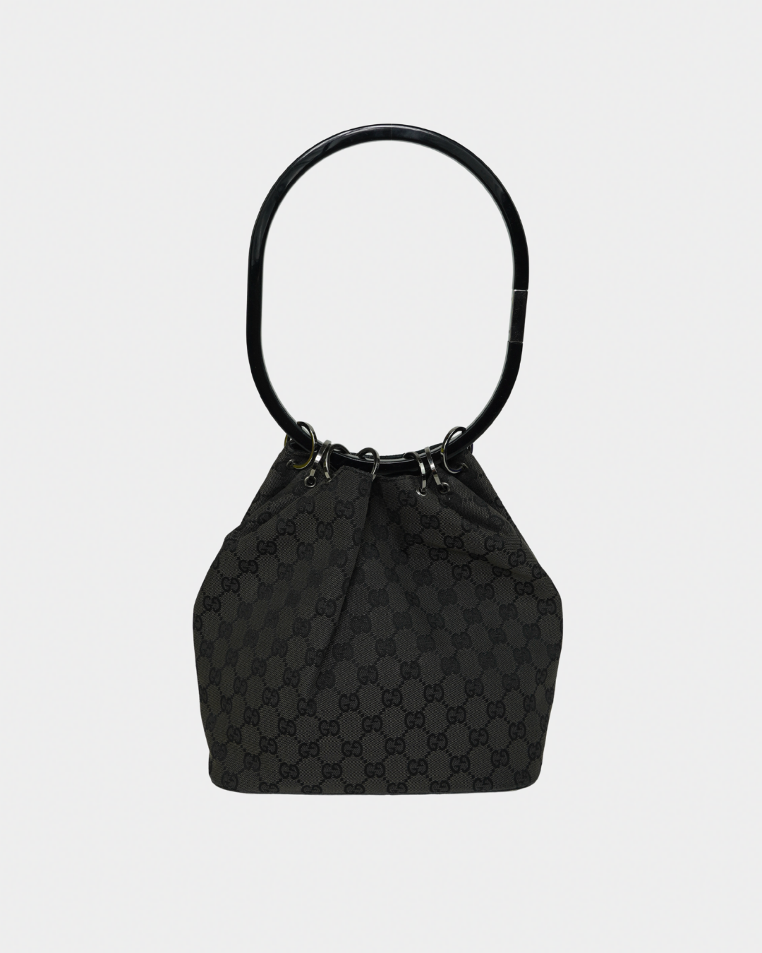 Gucci F/W 1999 Tom Ford Black Monogram Curtain Bag