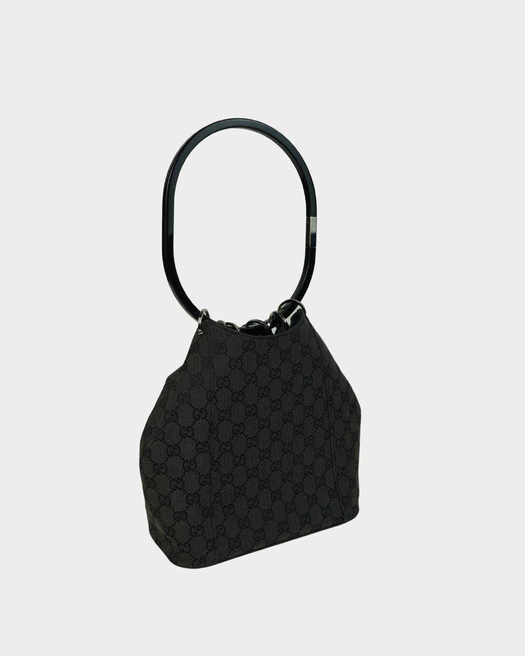 Gucci F/W 1999 Tom Ford Black Monogram Curtain Bag