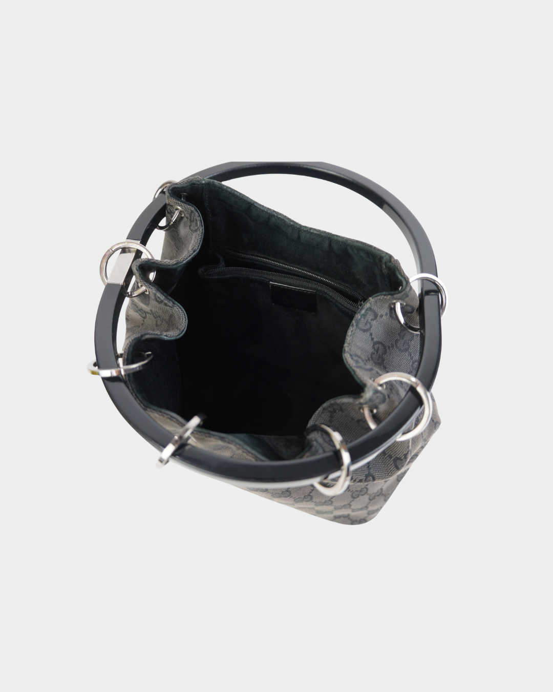 Gucci F/W 1999 Tom Ford Black Monogram Curtain Bag