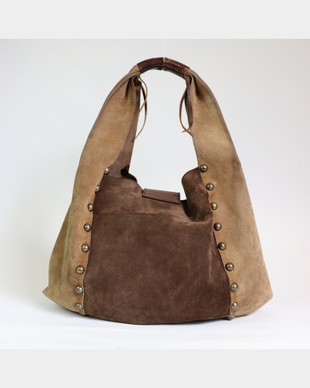 Dolce & Gabbana Suede Studded Hobo Bag