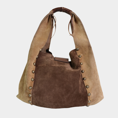 Dolce & Gabbana Suede Studded Hobo Bag