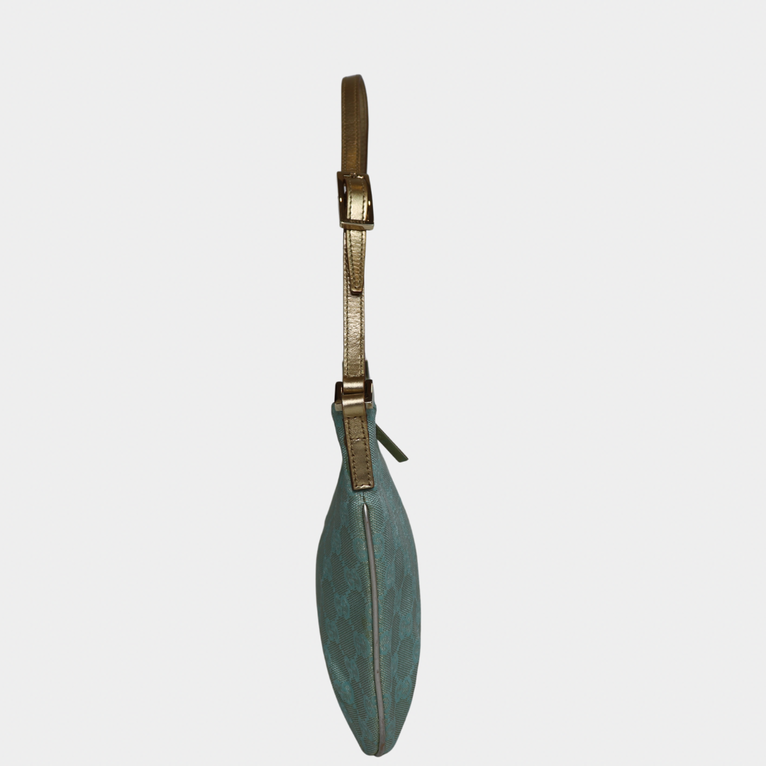 Gucci Iridescent Baby Blue Monogram Shoulder Bag