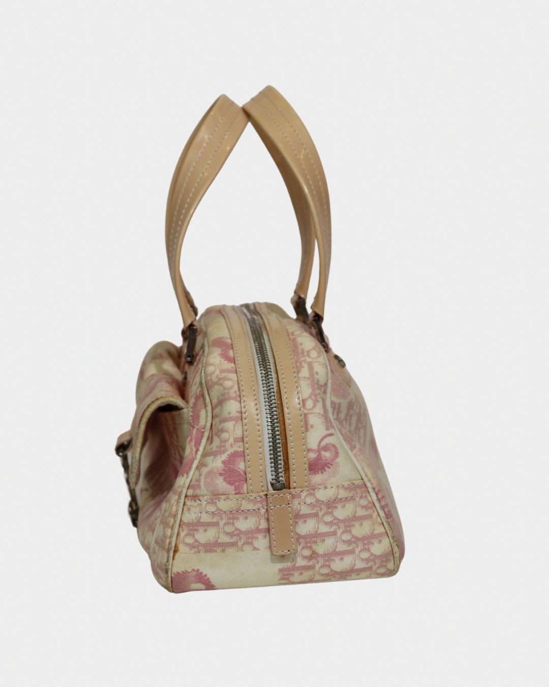 Dior Pink Cherry Diorissimo Mini Bowler Bag