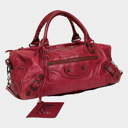 Balenciaga City Bag Cherry Red Twiggy