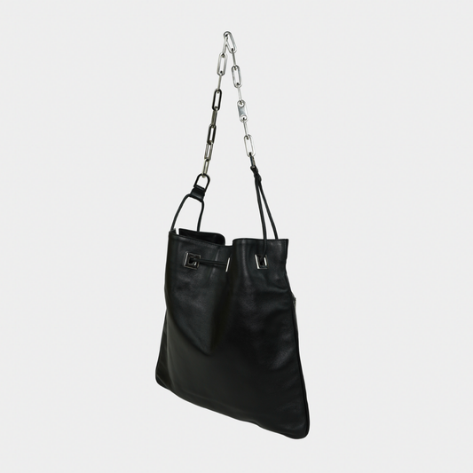 Gucci "Vitello" Drawstring Chain Shoulder Bag