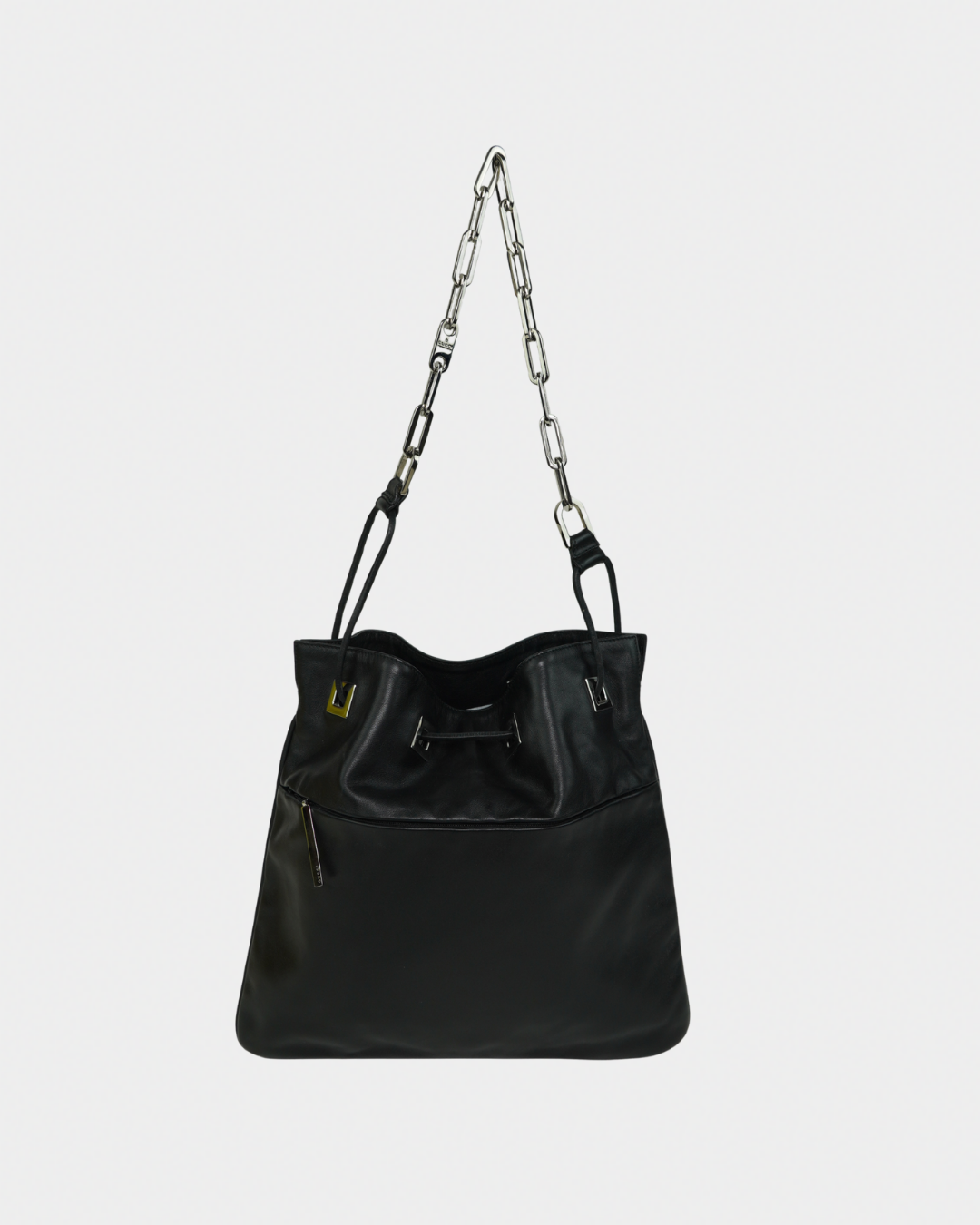 Gucci "Vitello" Drawstring Chain Shoulder Bag