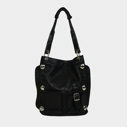 Dolce & Gabbana Black Leather Studded Bag