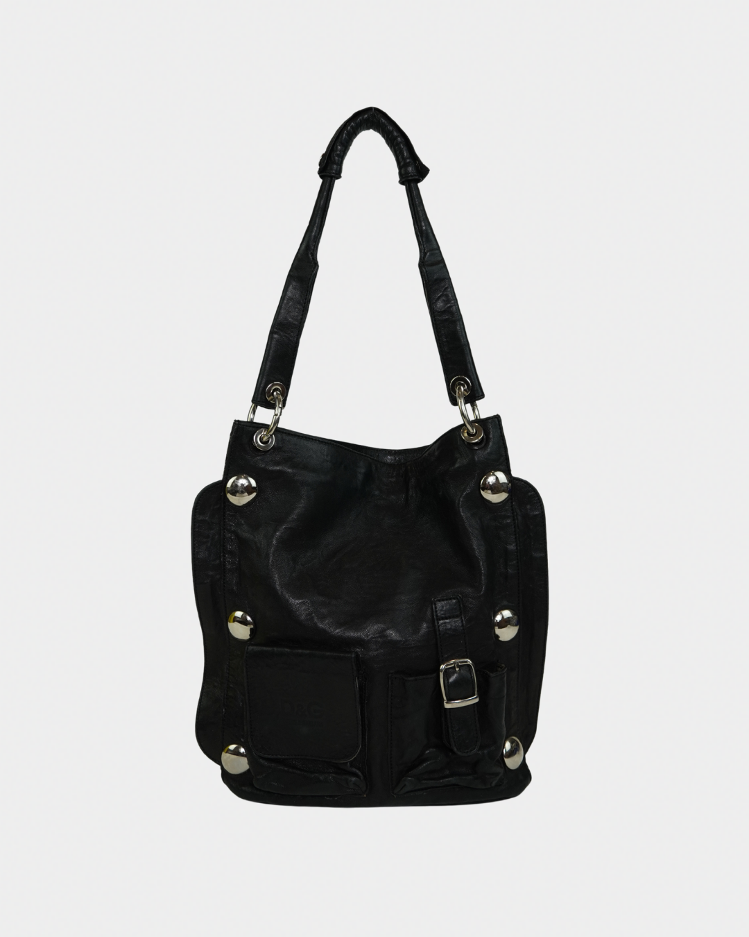 Dolce & Gabbana Black Leather Studded Bag