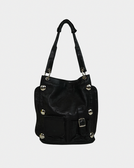 Dolce & Gabbana Black Leather Studded Bag