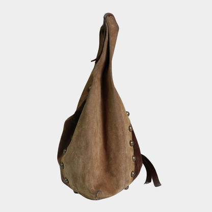 Dolce & Gabbana Suede Studded Hobo Bag