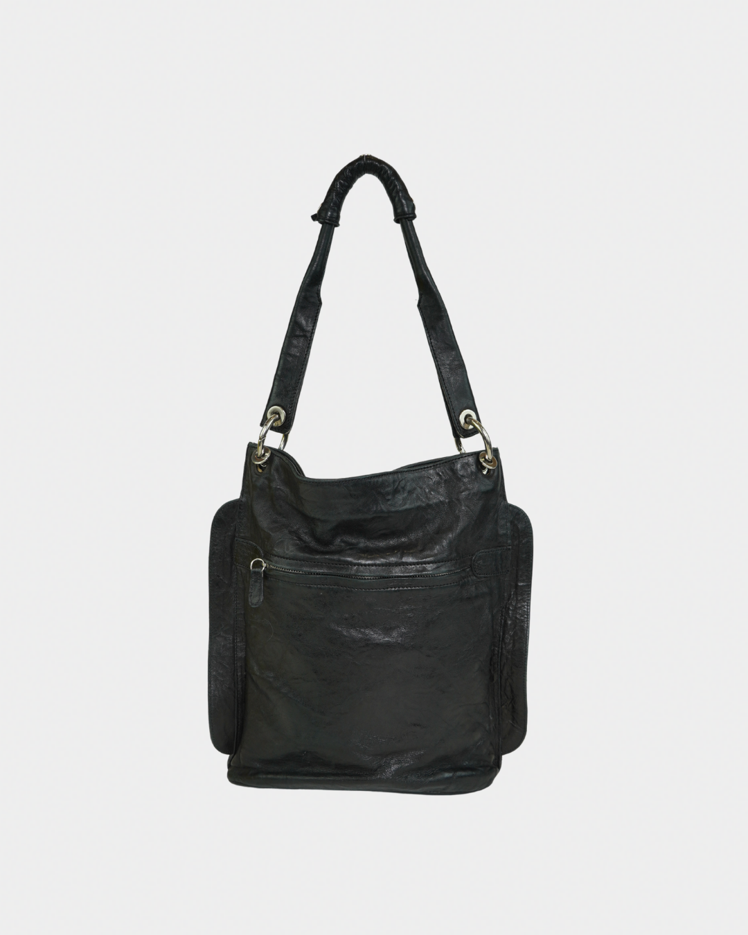 Dolce & Gabbana Black Leather Studded Bag