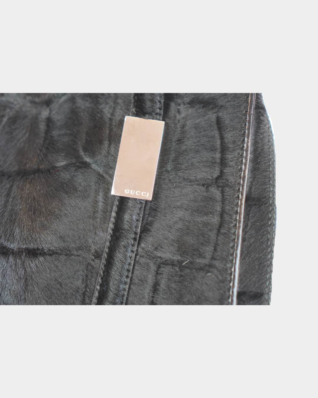 Gucci F/W 1996 By Tom Ford Croc Pattern Ponyhair Bag