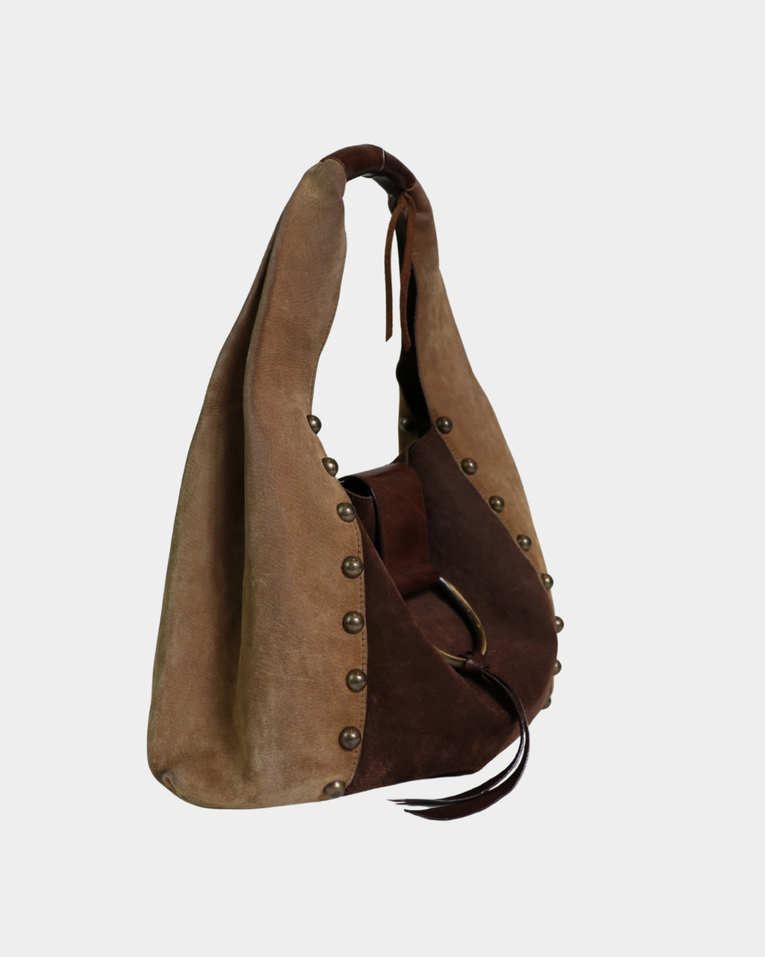 Dolce & Gabbana Suede Studded Hobo Bag