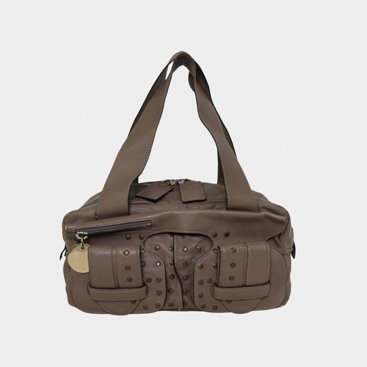 Chloe Saskia Studded Shoulder Bag