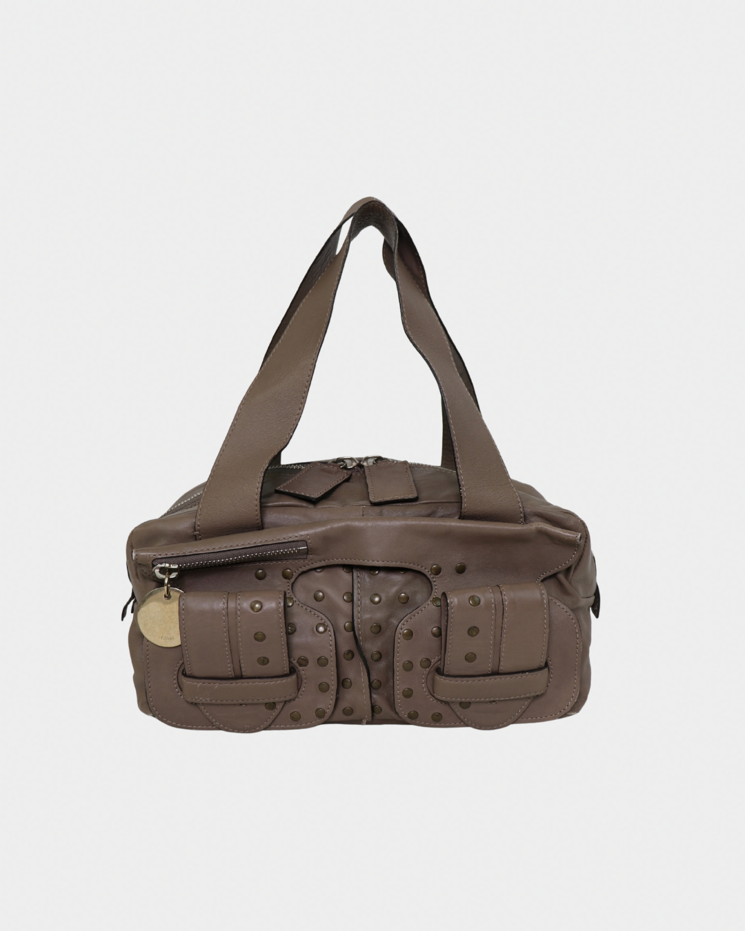 Chloe Saskia Studded Shoulder Bag