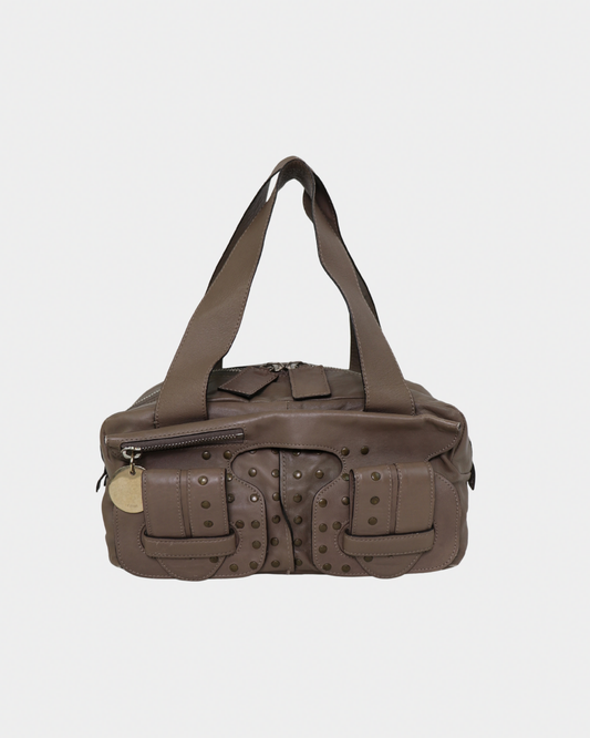 Chloe Saskia Studded Shoulder Bag