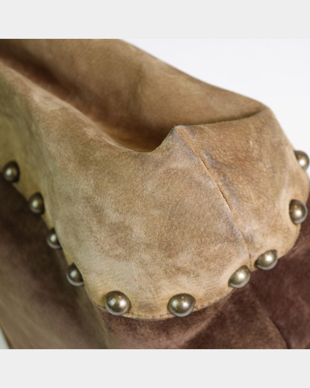 Dolce & Gabbana Suede Studded Hobo Bag