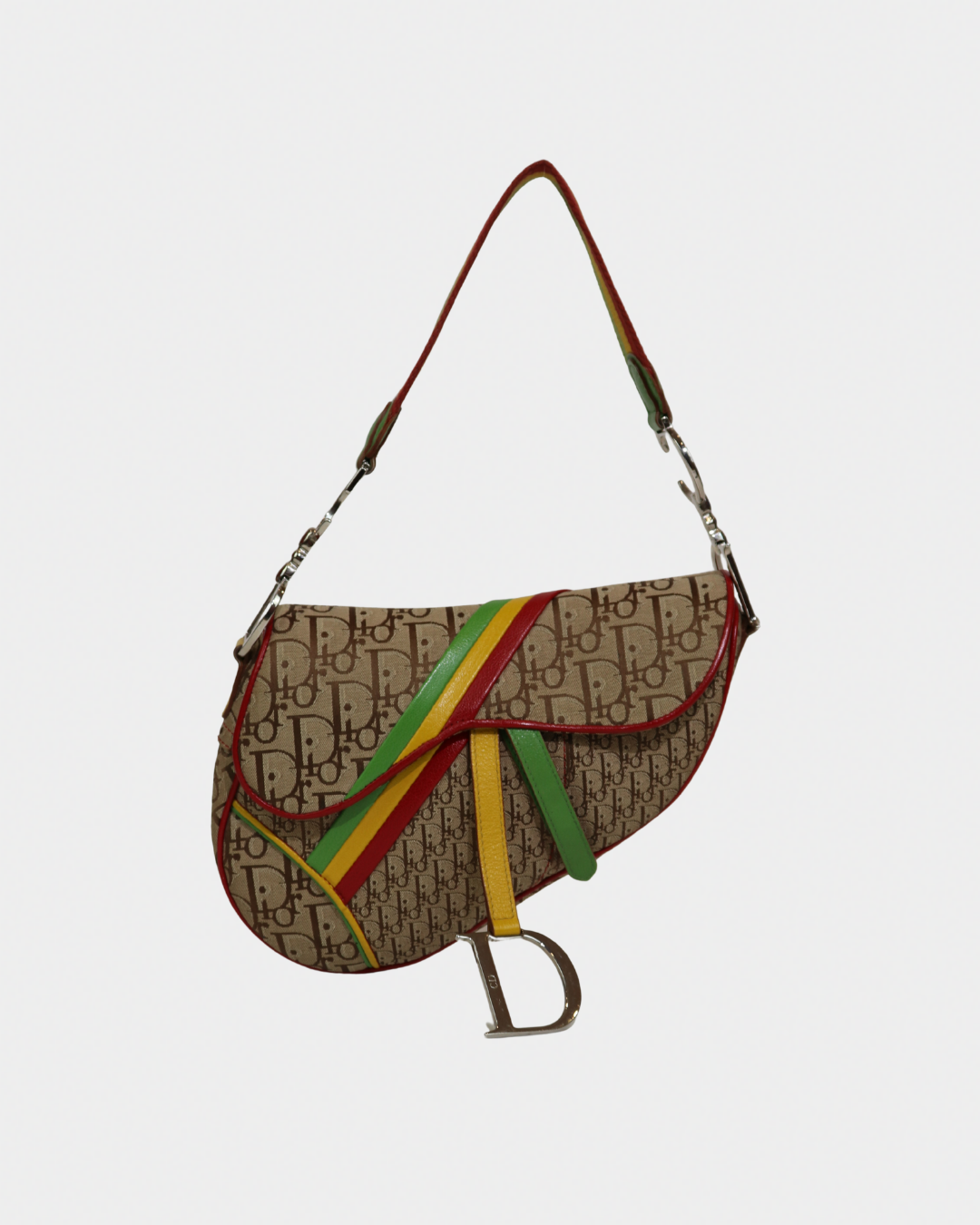 Christian Dior Diorissimo Rasta Saddle Bag