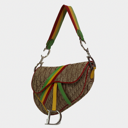 Christian Dior Diorissimo Rasta Saddle Bag