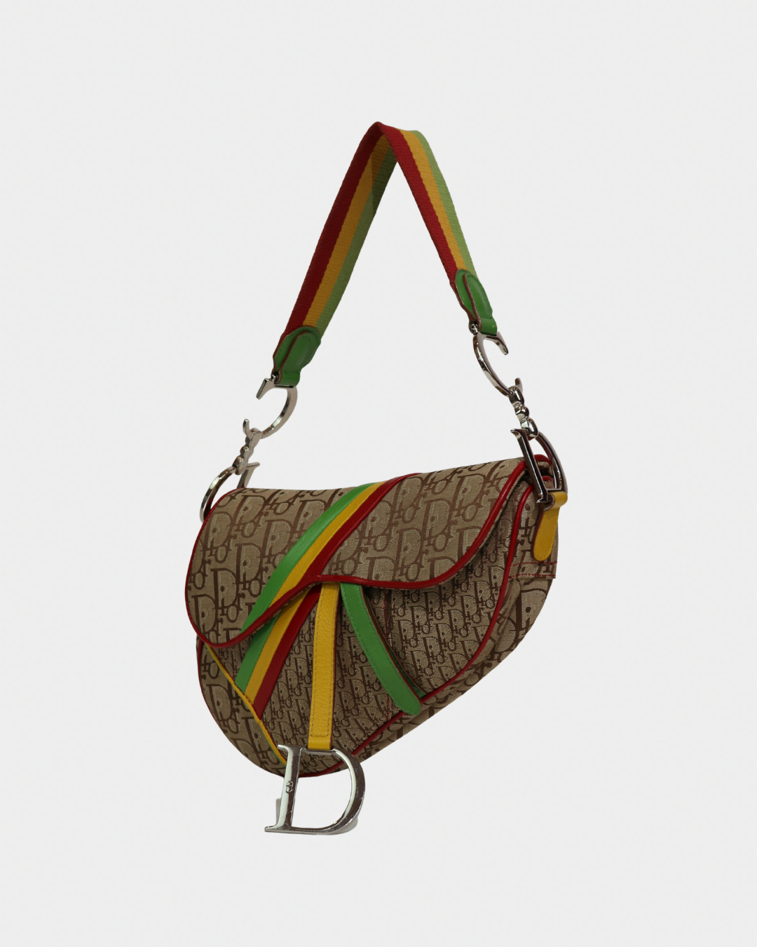 Christian Dior Diorissimo Rasta Saddle Bag