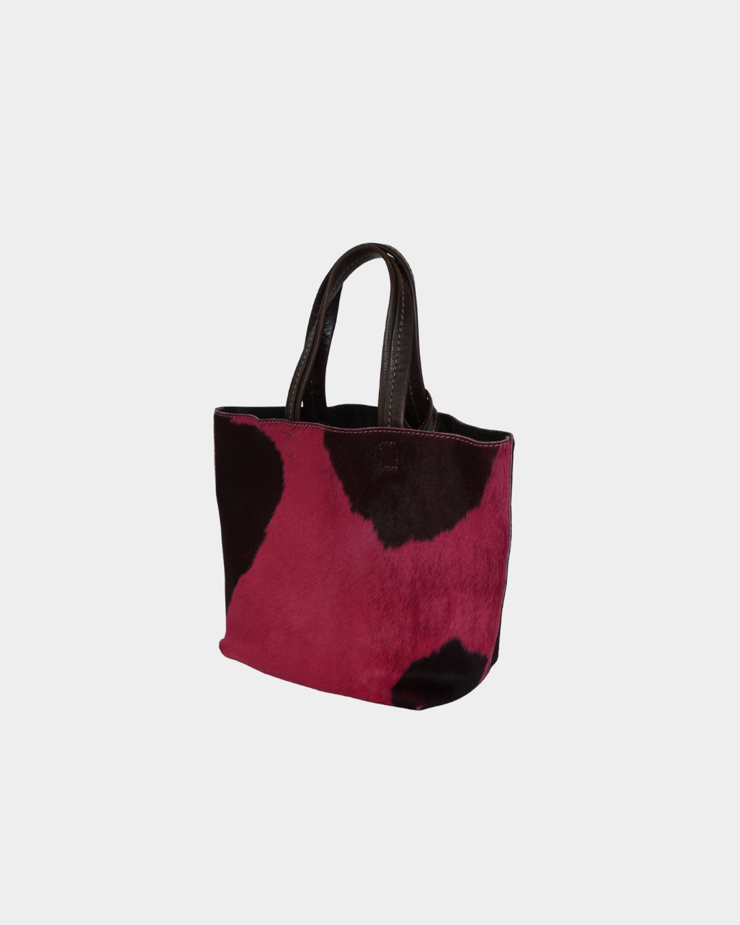 Pink Cow Print Pony Hair Bag