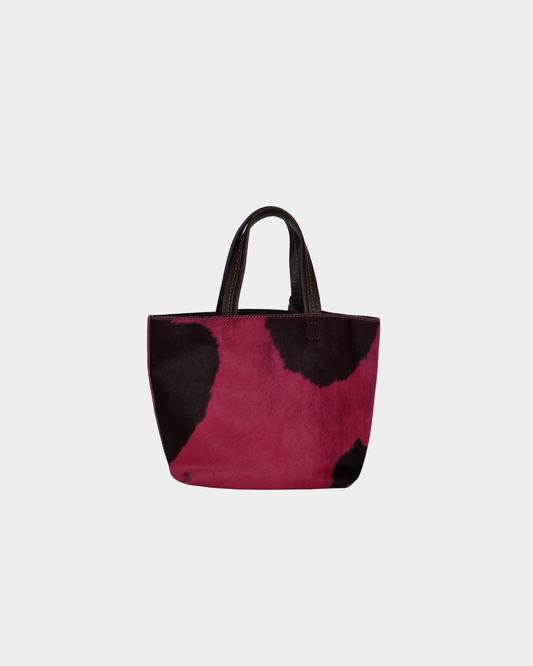 Pink Cow Print Pony Hair Bag