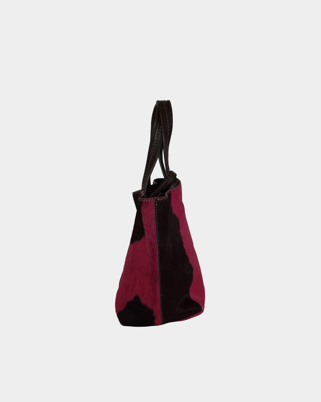 Pink Cow Print Pony Hair Bag