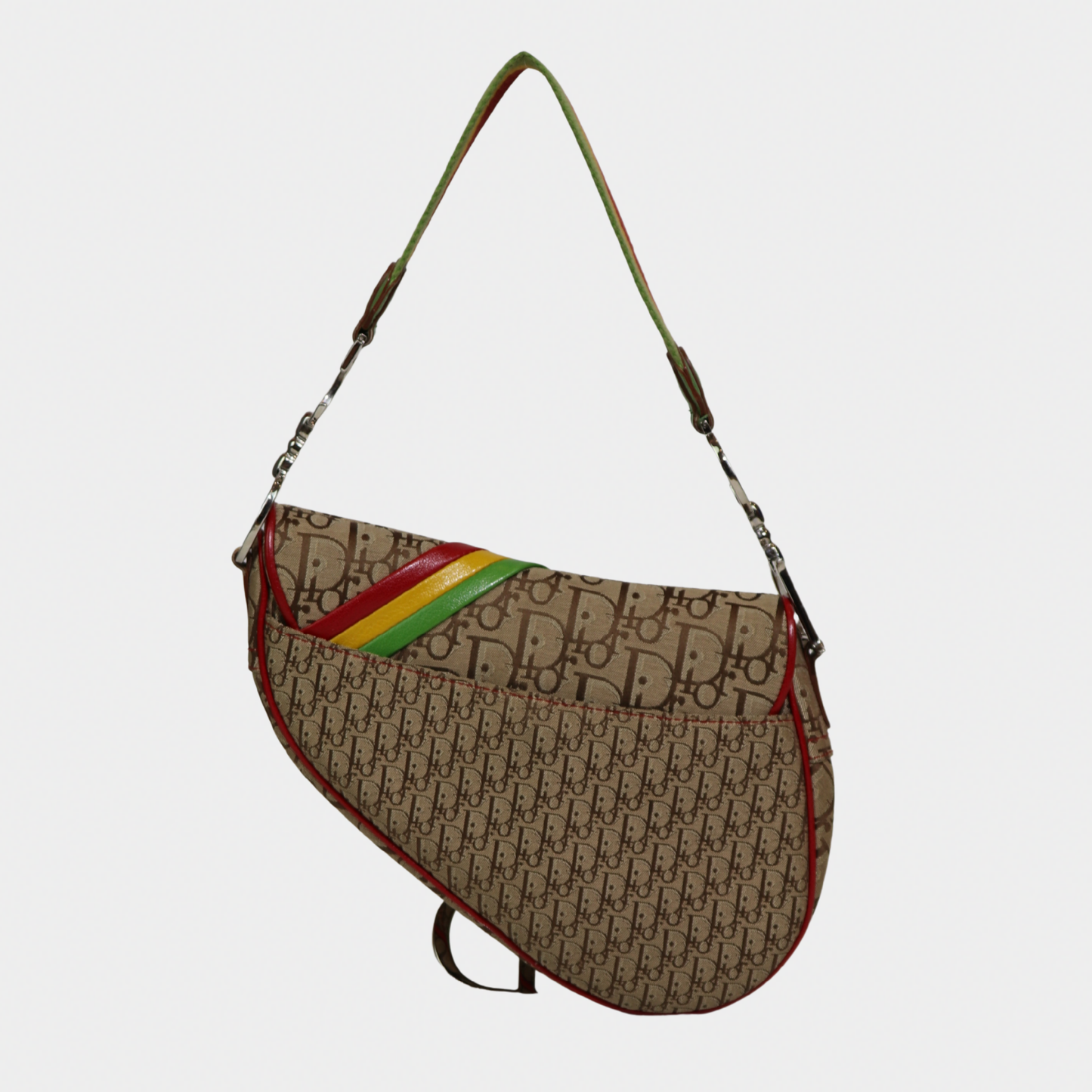 Christian Dior Diorissimo Rasta Saddle Bag