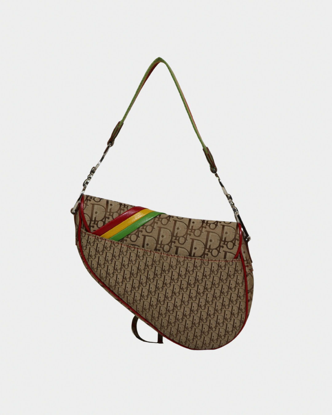 Christian Dior Diorissimo Rasta Saddle Bag