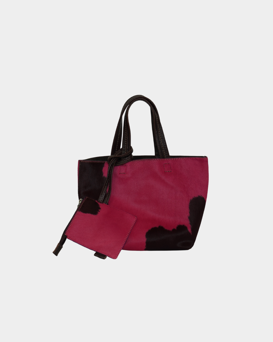 Pink Cow Print Pony Hair Bag