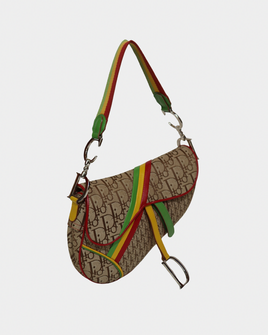 Christian Dior Diorissimo Rasta Saddle Bag