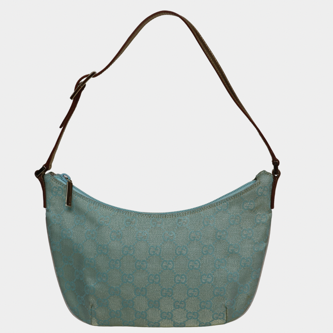 Gucci Iridescent Baby Blue Monogram Shoulder Bag